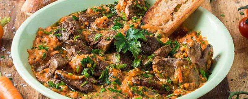 Creamy Chilli Napolitana Chicken Livers Tuesday 30th October Treat your friends and family to this delectable dish combining chicken livers, cream and tomato. 1. 30ml olive oil 2.