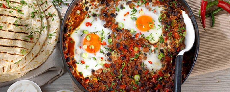 Huevos Rancheros Wednesday 31st October Try our great tasting version of this Mexican favourite, Huevos Rancheros.
