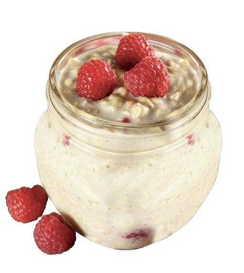 10 DAY BUSY MOM MEAL PLAN 04 RECIPES OVERNIGHT RASPBERRY VANILLA OATS 60 g Quick Oats 1 Scoop Vanilla Protein