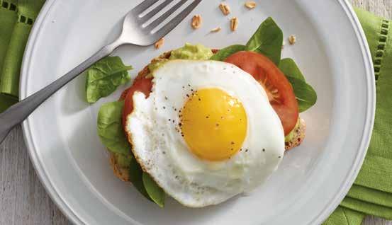 TOP YOUR TOAST Eating nutritious, protein-rich foods, such as eggs, after a workout helps to keep muscles strong and healthy.
