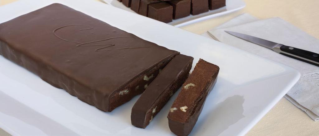 In addition to our truffle fudge products and caramel clusters, we also offer some specialty bulk items for wholesale customers, such as chocolate-dipped fruit and shortbread.
