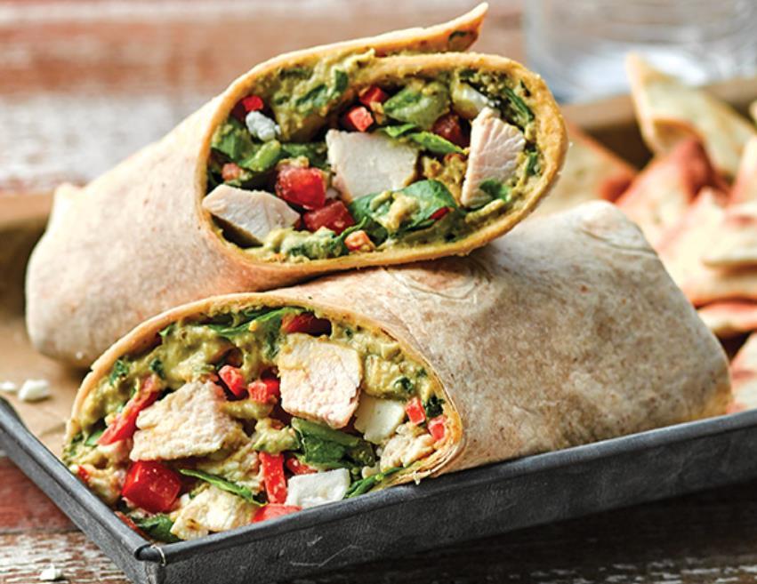 BEANS IN THE MEDITERRANEAN Greek Chicken Wrap Packed with healthful ingredients and delightful flavors, this wrap features