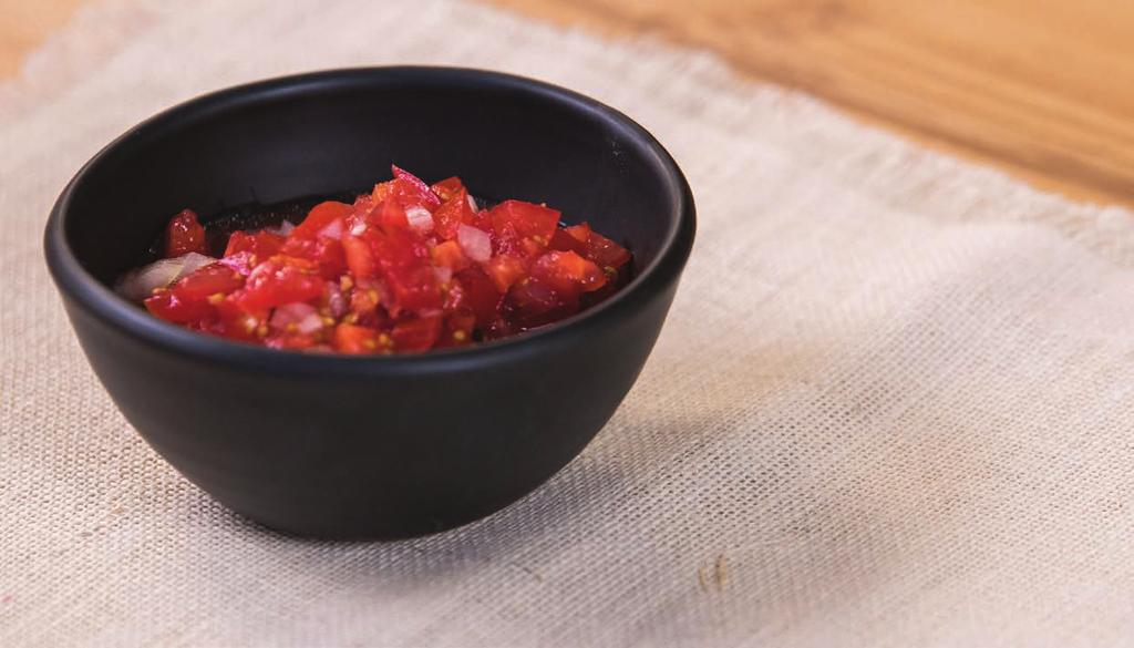 Tomato salsa (serves 4) Ingredients 4 tomatoes,