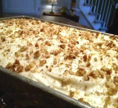 vanilla 4 eggs 1/2 cup chopped nuts 1 small tin crushed pineapple with juice Mix all the ingredients together, and pour into a 20cm x 30cm dish and bake in a preheated oven on 350º oven for 30