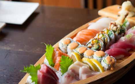 95 10 pcs of assorted sushi & spicy tuna roll * Sashimi Regular 19.95 15 pcs of assorted raw fish * Sashimi Deluxe 22.