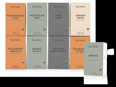 FORTÉ FILTERBAGS The finest infusions you will experience in a filterbag, each single-cup serving of these premium grade teas and herbal blends is certified organic.