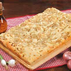 FL27X27XOLN FL27X40XOLN FL55X40XOLN 28X28 cm 28x42 cm 55x42 cm 400 g 600 g 200 g 28 Ligurian focaccia with onions Soft wheat flour type 0, water, onions, extra-virgin olive oil,