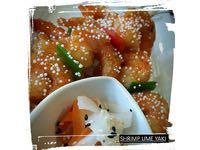 Shrimp Ume Yaki (3 Skewers) Crispy Coated Fry Shrimps, Simmered With Spicy