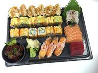 Pieces Salmon Sashimi, 6 Pieces Hammour Sashimi, 6 Pieces And One Piece Tuna