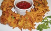 served with sweet chilli sauce Onion Pakoras (3 pieces) $7.