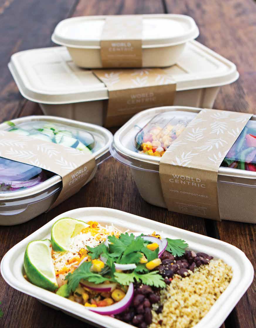 FIBER CATERING PANS AND LIDS, FSC PAPER TRAY SLEEVES Make your next event earth friendly with World Centric catering trays, lids and stylish sleeves