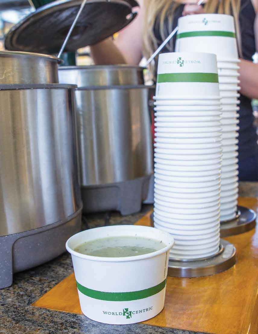 HOT CUP SLEEVES, PAPER COLD CUPS, PAPER BOWLS & LIDS, NAPKINS Sip soup from our certified compostable paper bowls made from FSC