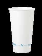 55 9/13 Cold cups made from SFI certified paper with NatureWorks Ingeo PLA lining Additional exterior bio lining protects the cup from condensation accumulation PAPER COLD CUP AND LID CU PA 22C 22 oz