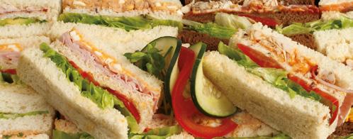 FRESHLY MADE SANDWICHES, BAGUETTES & SLIDERS Our generous platters are made fresh each day, using only the finest ingredients Gourmet Finger Sandwiches No.