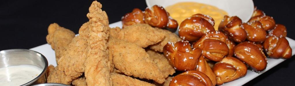 APPETIZERS Serves up to 10 guests HOT Pretzels & Cheese $35 Bavarian style pretzels served with a warm beer cheese sauce.