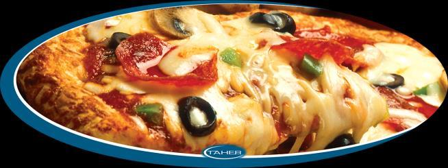 Each pizza starts with light airy crust topped with a robust red sauce, fresh toppings and cheese.
