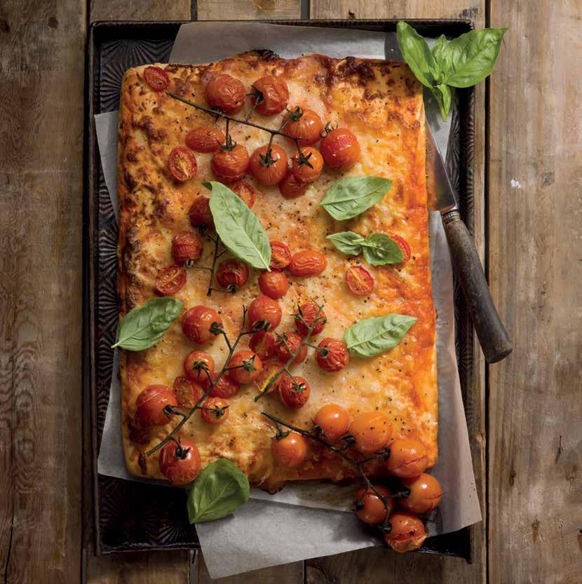 PIZZA SQUARES TOPPED