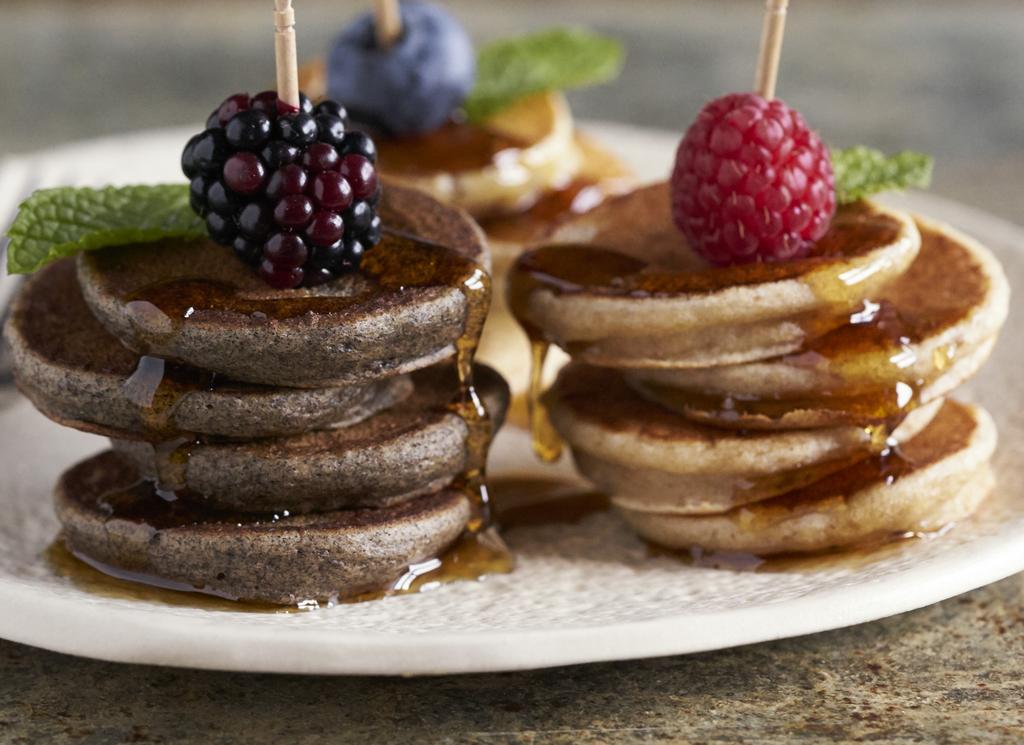 Mini Pancake Stacks made with Ardent Mills Classic