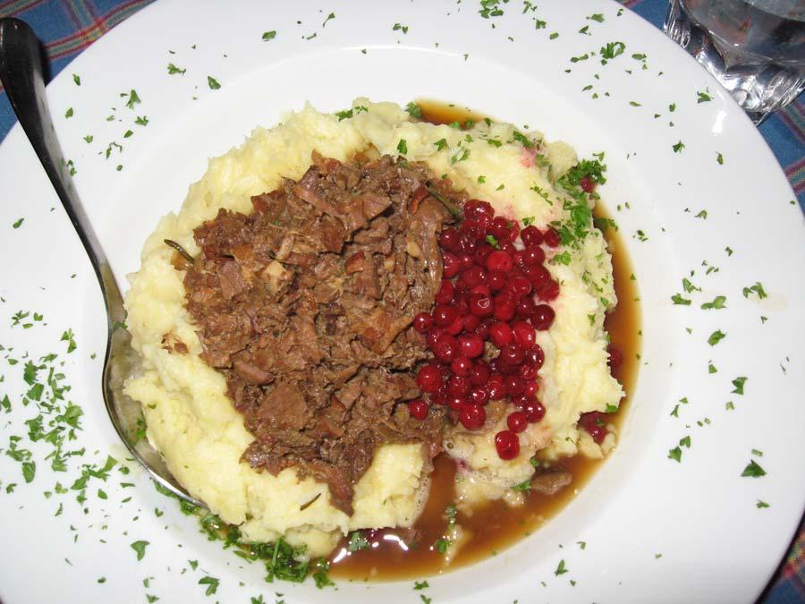 Finnish Food Interesting Things I Ate By Allison Varga 1. Reindeer Stew, with Mashed Potatoes and Lingonberries.
