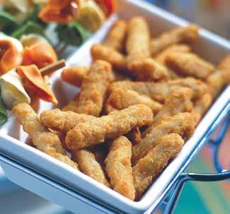 beer battered chicken wedges (21-26g) 1kg Product code 20128 FZ CKN WEDGES BEER BATTER Approx portion weight range 21 26g Approx portion/kg 38-48 5 x 1kg 5kg Carton/layer 12 Layers/pallet 5