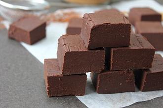 Chocolate Fudge Makes 18 squares 2-3 per serving 1 1/4 cup cooked black beans drained 1/2 cup cocoa powder 1/4 cup 100% natural smooth almond butter 2 tablespoons coconut oil melted 15-18 pitted