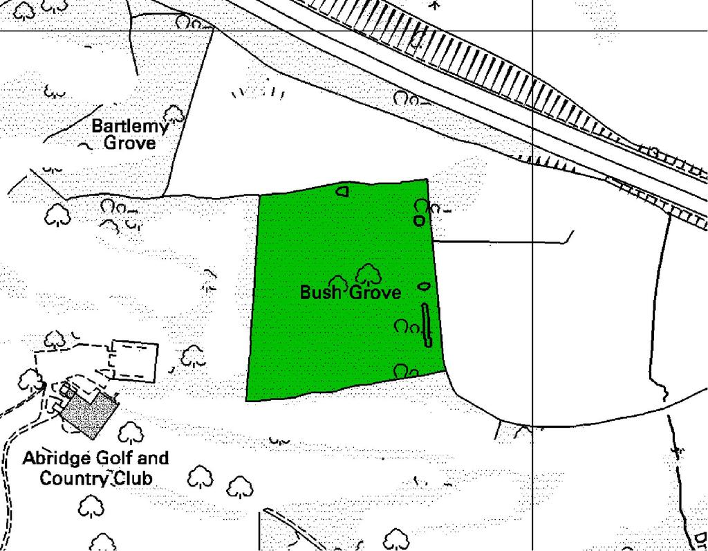 Reproduced from the Ordnance Survey mapping by permission of Ordnance Survey on behalf of The Controller of Her Majesty's Ep112 Bush Grove (4.