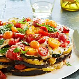Ingredients 1/2 cup olive oil 4 cloves garlic, minced 1 16 ounce tube refrigerated cooked polenta, sliced 1/2 inch thick 2 medium red, green, and/or yellow sweet peppers, quartered and seeded 2 fresh