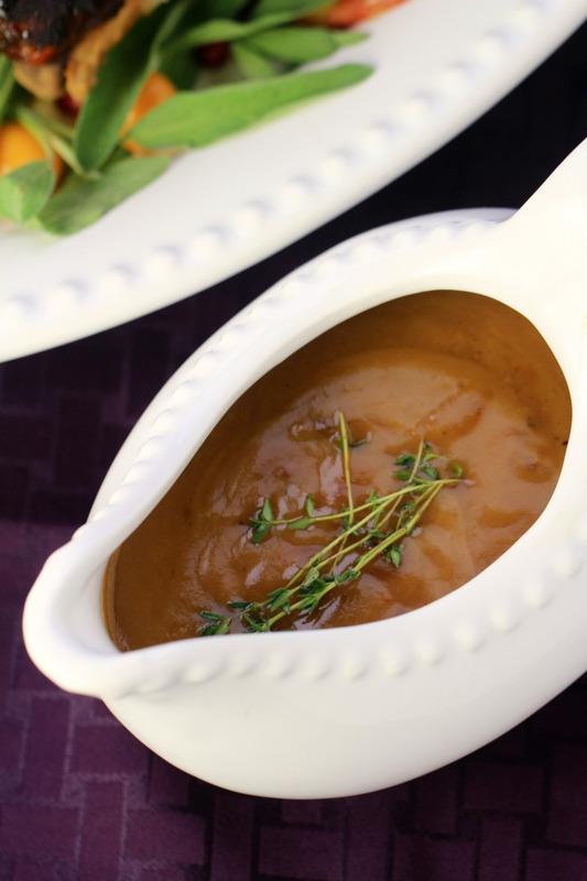 Serves 4 10 Mins Easy The Perfect Turkey Gravy from Scratch ¼ Cup turkey drippings (fat & juices from roasted turkey ¼ Cup all-purpose flour 2 Cups liquid (chicken broth or water) ½ tsp salt ½ tsp