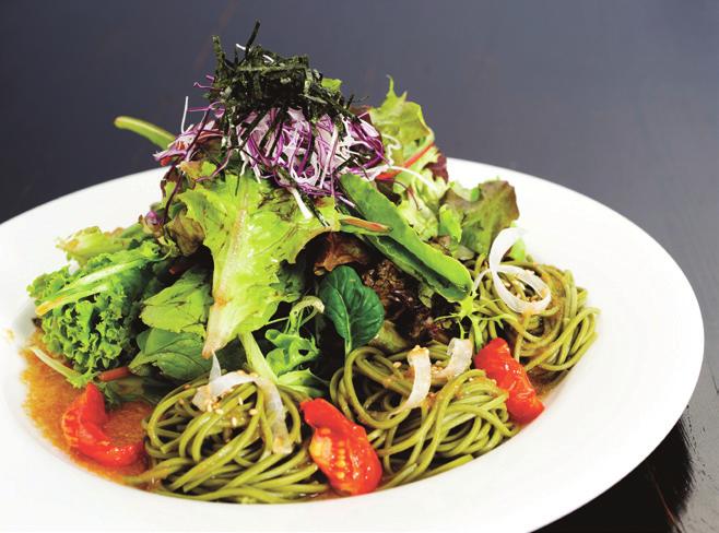 18 Seaweed Salad v 海藻サラダ Seasoned seaweed & fresh tofu with Japanese vinaigrette $13 19 Green tea Noodle Salad v