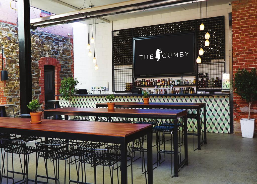 THE BEER GARDEN With the biggest beer garden in the Adelaide CBD, this Cumby outdoor area is perfect for those