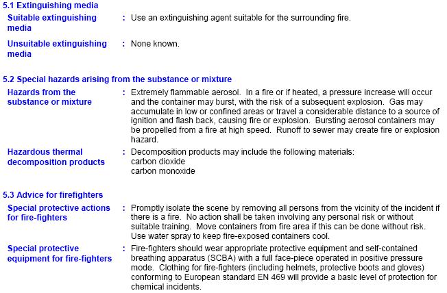 SECTION 5: FIREFIGHTING MEASURES AIR WICK