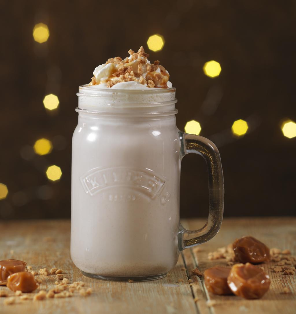 Wishing you a Happé Christmas... Tinder Toffee Happé - ½ scoop Zuma Sticky Toffee Frappé - Zuma Caramel Sauce Mix half a 40g scoop of frappé powder with a splash of hot water to your cup.