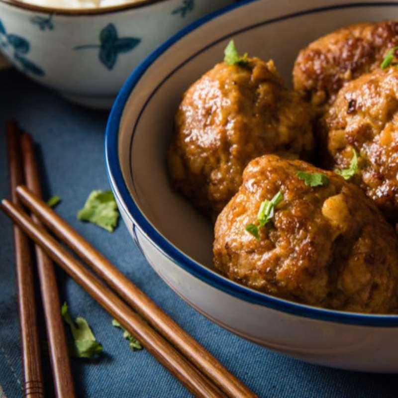 Monday, 14th May 2018 Orange Teriyaki Meatballs Active Time: 20m Total Time: 40m 2 green onions 1/3 inch fresh ginger 1/2 clove garlic 1 orange 1 pound ground chicken 1/2 pinch sea salt 2 tablespoons