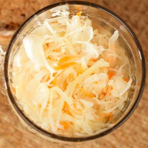 Monday, 21st May 2018 Classic Sauerkraut Active Time: 15m Total Time: 15m 1/2 head cabbage 1 1/2 teaspoons sea salt 1/2 quart-sized mason jar 1 Shred cabbage into thin ribbons with a knife or food