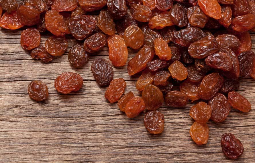 Sultana grape or raisin Raisins are low in sodium and contain no cholesterol. A raisin is a dried grape.