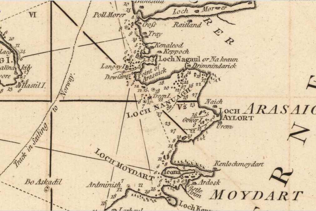Extract from A new chart of the West coast of Scotland from the point of