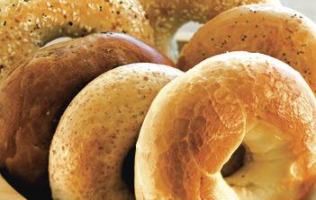 95 per person American Breakfast selection of muffins and assorted bagels with butter, cream cheese