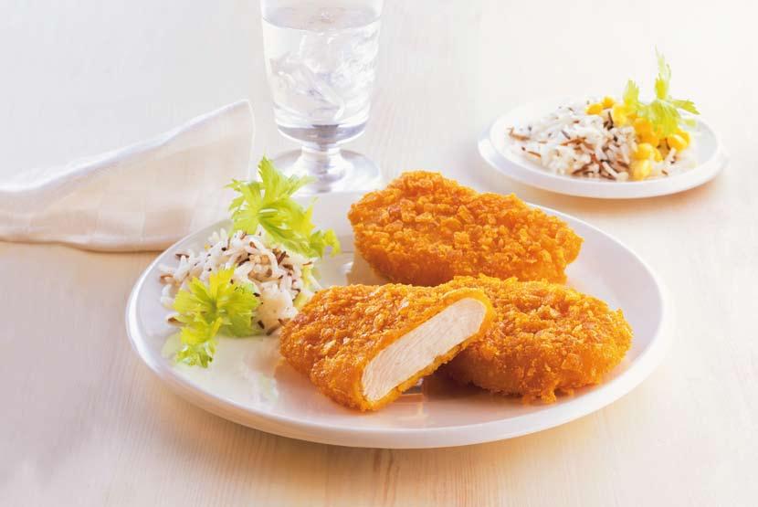 Tiny chicken cutlets Tenderized cutlet of chicken breast With tasty seasoning, breaded with crispy