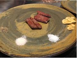 All three of us ordered the Specially Selected Kobe Beef Lunch A5 BMS Value (8-11) lunch special for 8,500 yen ($85) each; a six-course meal prepared by a seasoned chef.