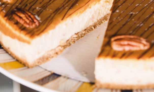 Toffee & Pecan Cheesecake This cheesecake is decadent, delicious and will satisfy anyone with a