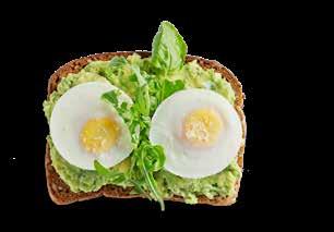 POACHED EGGS & TOAST INGREDIENTS: free range eggs, toasted artisan bread Our toast is low GI meaning it is digested more