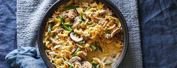 Beef Stroganoff & Green Bean Casserole Go-To Tools Everyday Pan OR This dish combines two classic favorites in one pot, so you have twice the flavor but half the cleanup.