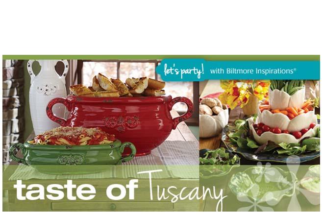 Taste of TuscanyPartyPack you can host a terrific Taste of Tuscany Party for 8 10 guests. options give you just that shortcuts to a little extra zing if you re in the mood to jazz it up.