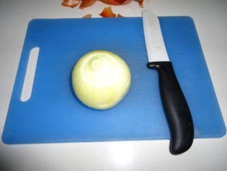 onions on a chopping