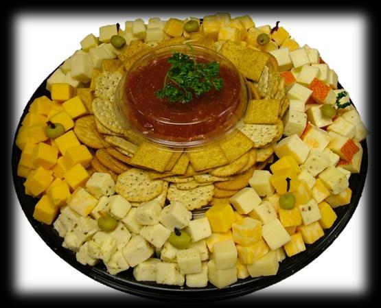 95 Cheese & Crackers Combo Tray Swiss Cheddar Hot Pepper Colby Jack