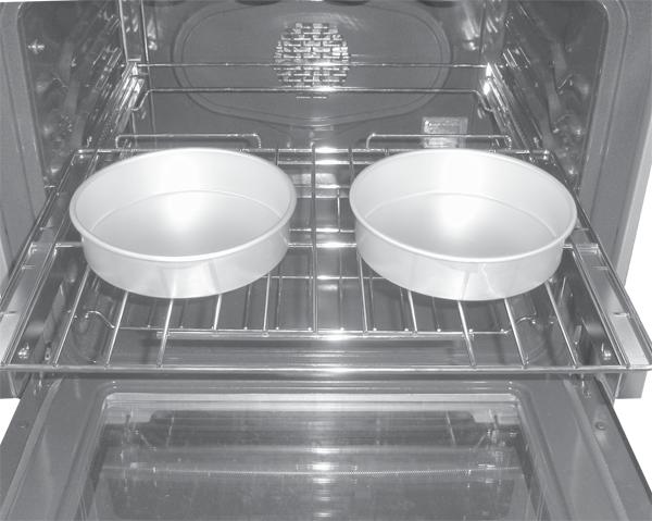 For best results when using a offset oven rack, place cookware on rack position 2 or 3. Air circulation in the oven offset oven rack Fig. 1 fully extendable glide oven rack Fig.