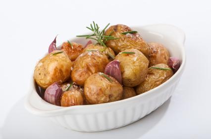 Oven-Roasted Potatoes Makes four servings.