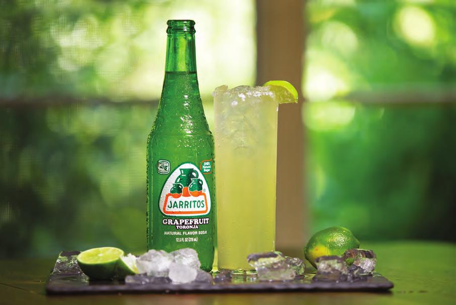 PALOMA (100% Traditional in Mexico) Grandma recipe 45ml White or Silver Tequila ¾ Cup ice in the glass Jarritos Grapefruit 10ml Lime juice