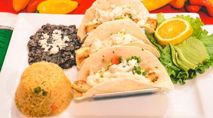 99 Tacos Tres Amigos Three corn tortilla, with your choice of meat, carne asada, grilled chicken, or carnitas.