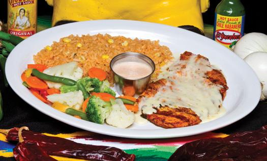 Served with vegetables, white rice and your choice of black beans or tortilla